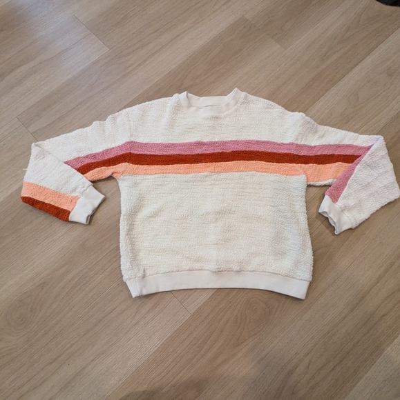 Faherty Sweater Crewneck Pullover With Stripes Size M - Picture 1 of 6